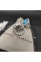David Yurman Albion Anel de Prata com Topázio Azul e Diamantes 11mm