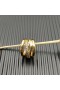 David Yurman Pavé Crossover de Cinco Linha Anel de Ouro Amarelo 18K com Diamantes 17,5 mm
