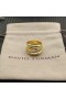 David Yurman Pavé Crossover de Cinco Linha Anel de Ouro Amarelo 18K com Diamantes 17,5 mm
