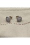 David Yurman Petite Albion Brincos de Prata Esterlina com Pavé de Diamantes 5mm