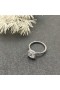 David Yurman Petite Chatelaine Anel de Prata com Diamantes Pavé 7mm