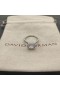 David Yurman Petite Chatelaine Anel de Prata com Diamantes Pavé 7mm