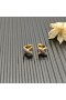 David Yurman Petite X Brincos de Ouro Amarelo 18K com Diamantes 8,4 mm