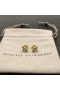 David Yurman Petite X Brincos de Ouro Amarelo 18K com Diamantes 8,4 mm