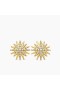David Yurman Estrela Brincos de Ouro Amarelo 18K com Diamantes 19mm