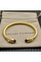 David Yurman das Mulheres Clássico Cabo Bracelete de Ouro Amarelo 18K com Diamantes Vermelhos 5mm