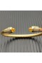 David Yurman das Mulheres Clássico Cabo Bracelete de Ouro Amarelo 18K com Diamantes Amarelo 5mm