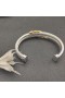 David Yurman das Mulheres Clássico Cabo Bracelete de Prata com Ouro Amarelo 18K 10mm