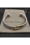 David Yurman das Mulheres Clássico Cabo Bracelete de Prata com Ouro Amarelo 18K 10mm