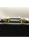 David Yurman das Mulheres Clássico Cabo Bracelete de Prata com Ouro Amarelo 18K Com Diamantes Verdes 7mm