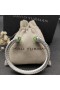 David Yurman das Mulheres Clássico Cabo Bracelete de Prata com Peridoto e Pavé de Diamantes 7mm