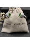 David Yurman das Mulheres Clássico Cabo Bracelete de Prata com Peridoto e Pavé de Diamantes 7mm