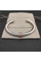 David Yurman das Mulheres Clássico Cabo de Estação de Bracelete de Prata com Ouro 18K Amarelo e cor-de-Rosa Pavé de Diamantes 7mm
