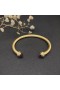 David Yurman das Mulheres Clássico Cablespira Bracelete de Ouro Amarelo 18K com Diamantes Vermelhos 5mm