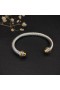 David Yurman das Mulheres Clássico Cablespira Bracelete de Prata com Ouro Amarelo 18K 7mm