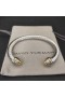 David Yurman das Mulheres Clássico Cablespira Bracelete de Prata com Ouro Amarelo 18K 7mm