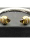 David Yurman das Mulheres Clássico Cablespira Bracelete de Prata com Ouro Amarelo 18K Com Diamantes Brown 7mm