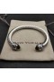 David Yurman das Mulheres Clássico Cablespira Bracelete de Prata com Diamantes Brown 7mm