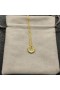 David Yurman Mulheres Inicial Charme Colar de Ouro Amarelo 18K com Diamante eu
