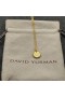 David Yurman Mulheres Inicial Charme Colar de Ouro Amarelo 18K com Diamante eu