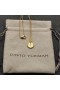 David Yurman Mulheres Inicial Charme Colar de Ouro Amarelo 18K com Diamante eu