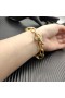 David Yurman Mulheres Madison Pavé de Alternância Cadeia Pulseira de Ouro Amarelo 18K com Diamantes 20cm