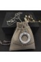David Yurman Mulheres Pavé Crossover Colar Pingente de Ouro Branco 18K com Diamantes 30mm