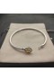 David Yurman Mulheres Petite Chatelaine Pulseira de Prata com Diamantes Amarelo 3mm