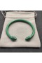 David Yurman Mulheres do Renascimento Clássico Cabo Bracelete Verde de Alumínio 5mm