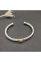 David Yurman Mulheres X Classic Cabo de Estação de Bracelete de Prata com Ouro Amarelo 14K 5mm