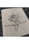 David Yurman Mulheres X Cruz Colar Pingente de Prata com Ouro 14K Amarelo de 31,7 mm