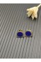 Petite DY Elementos de Brincos de Ouro Amarelo 18K com Lapis e Diamantes 11mm
