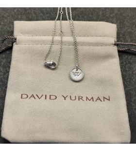 David Yurman Inicial Charme de Prata com Diamante W