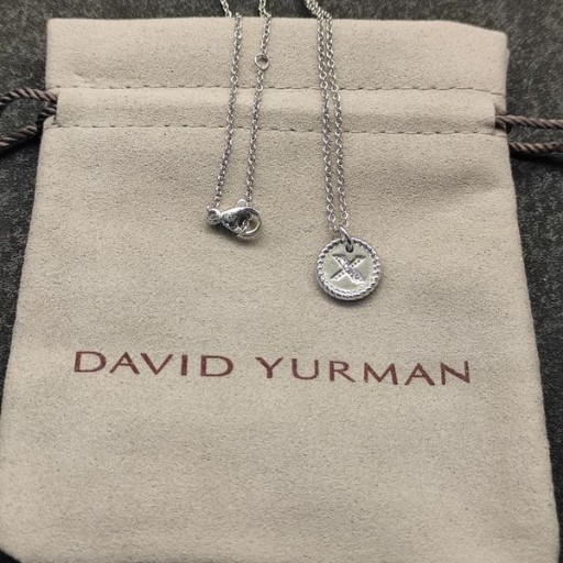 David Yurman Kezdeti Varázsa Sterling Ezüst, Gyémánt X