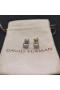 David Yurman Petite Chatelaine Fülbevaló Sterling Ezüst, Gyémánt Köves 6,5 mm-es