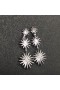 David Yurman Starburst Tripla Csepp Fülbevaló 18K Fehér Arany Gyémántokkal 51mm
