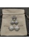 David Yurman Starburst Tripla Csepp Fülbevaló 18K Fehér Arany Gyémántokkal 51mm