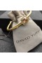 David Yurman Női Kábel Mandzsetta Karkötő 18K Sárga Arany Pezsgő, 4mm Gyémánt