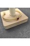 David Yurman Női Kábel Mandzsetta Karkötő 18K Sárga Arany, Vörös Gyémánt 4mm