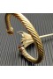 David Yurman Női Klasszikus Kábel Mandzsetta Karkötő 18K Sárga Arany Pezsgő Gyémánt 7mm