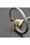 David Yurman Női Klasszikus Kábel Mandzsetta Karkötő Ezüst 18K Sárga Arany, Vörös Gyémánt 7mm