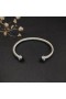 David Yurman Női Klasszikus Kábel Mandzsetta Karkötő Ezüst Sötét Zöld Gyémánt, 5mm