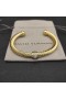 David Yurman Női Klasszikus Kábeltévé Mandzsetta Karkötő 18K Sárga Arany, Gyémánt Köves 7mm