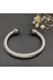David Yurman Női Klasszikus Cablespira Mandzsetta Karkötő Ezüst, Vörös Gyémánt 7mm