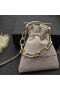 David Yurman Női Madison Lánc Karkötő Ezüst 18K Sárga Arany 11mm