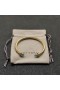 David Yurman Női Reneszánsz Cablespira Mandzsetta Karkötő 18K Sárga Arany, Kék Chrysoprase 5mm