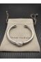 David Yurman Női X Cablespira Állomás Mandzsetta Karkötő Sterling Ezüst, Gyémánt, 7mm