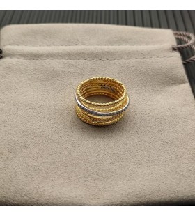 David Yurman Crossover Gyűrű 18K Sárga Arany Gyémánt 12mm
