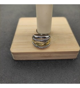 David Yurman Crossover Gyűrű Sterling Ezüst, 14K Sárga Arany, 17mm