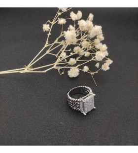 David Yurman Wheaton Gyűrű Ezüst, Gyémántokkal 16.7 mm